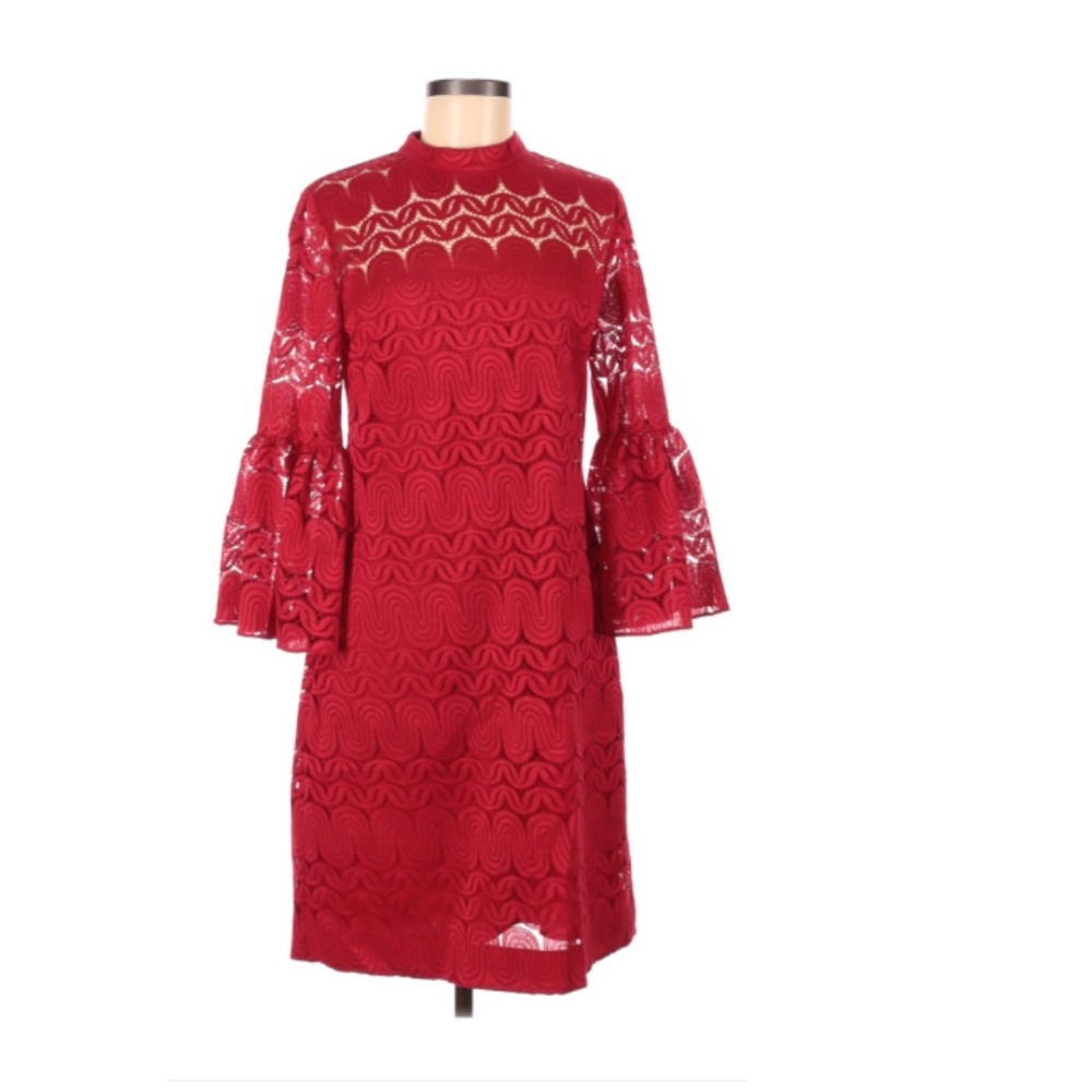 Trina Trina Turk red lace dress